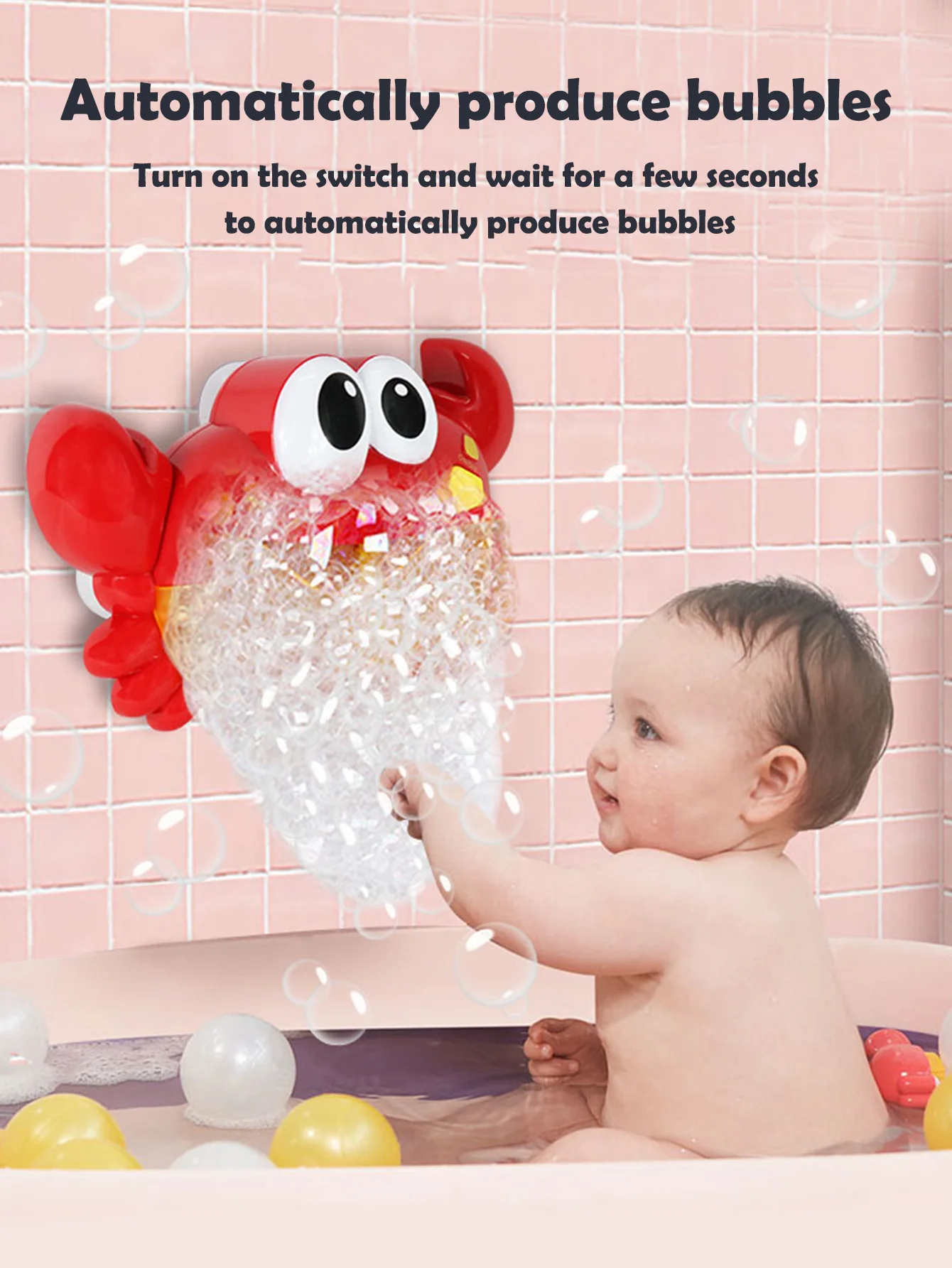Giocattoli da Bagno per Bambini, Macchina per Bolle a Forma di Rana con Musica, Giocattolo Automatico per Bolle di Sapone per Vasca da Bagno, Regalo per Bambini - immagine 5