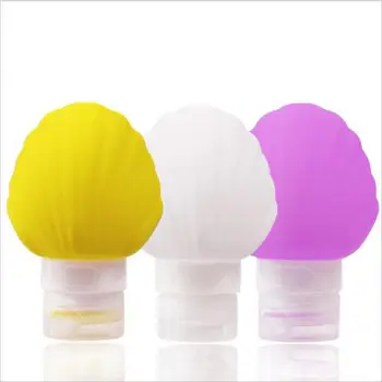 90ml Portable Dispensing Bottles Shell Silicone Travel Set Shampoo And Shower Gel Cosmetic Squeeze Containers Tools