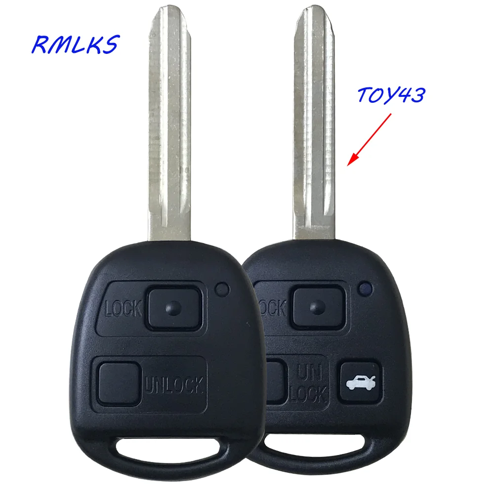 

Remote Key Fob for Toyota Prado 120 RAV4 Kluger RAV4 304/433MHZ 4C/4D67 Chip TOY43 P/N:50171 P/N: 60030/ 60081 2/3 Buttons