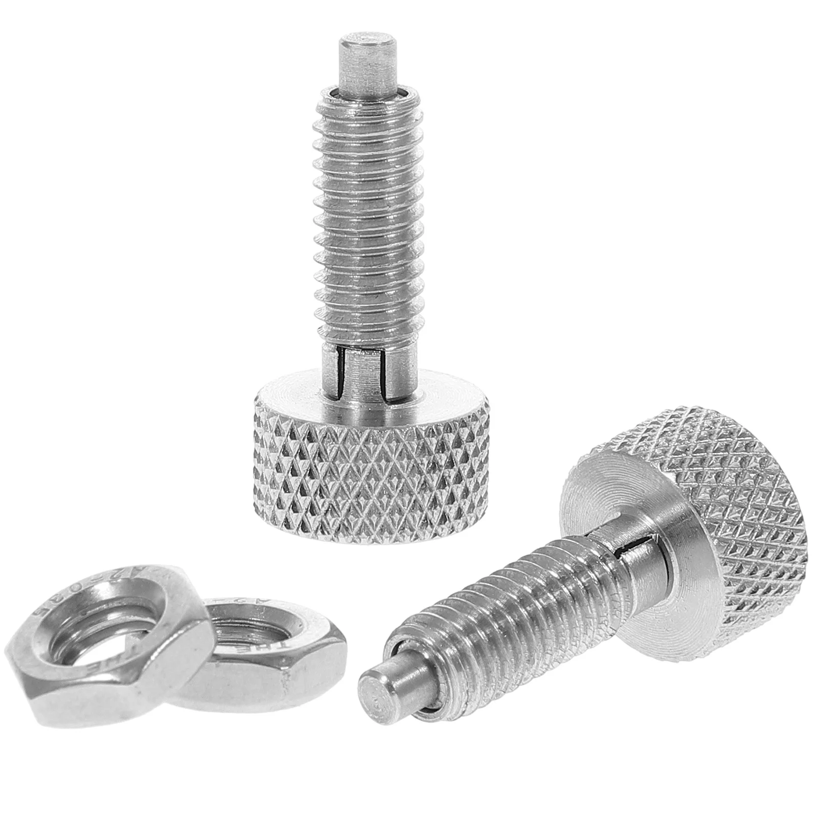 

2 Pcs Knurled Knobs Toolbox Locking Spring Screw Retractable Plunger Hand Indexing Plungers Locating for Rolling
