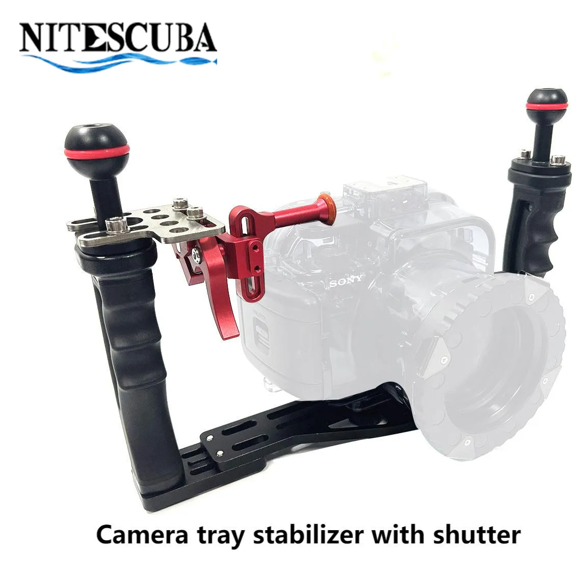 Nitescuba NS10 Underwater camera tray stabilizer with shutter for gopro/ Olympus TG home/phone waterproof case