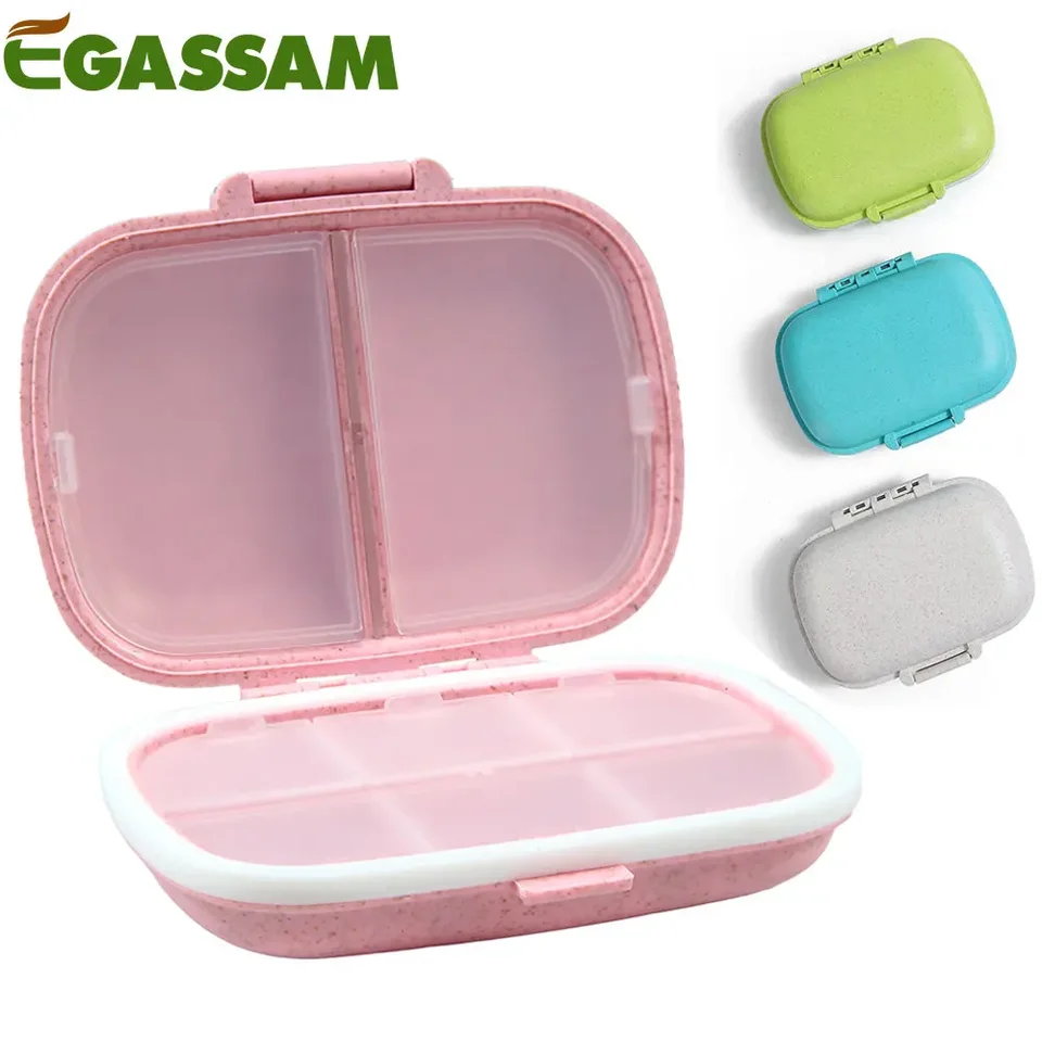 Buy 2 Pack Pill case Travel Pill Organizer, Pill Box for Purse Fish Oil 10  Compartments Container Medicine Box by M MUchengbao Online at  desertcartINDIA