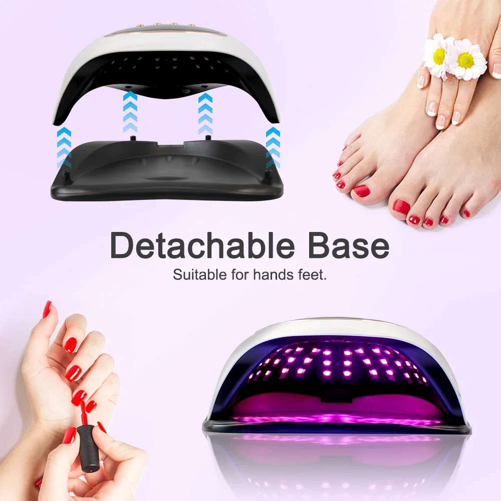 손톱 경화용 UV LED 네일 램프, 대형 스크린, 전문 네일 장비, 매니큐어 건조 램프, 모든 젤 광택제, 300W