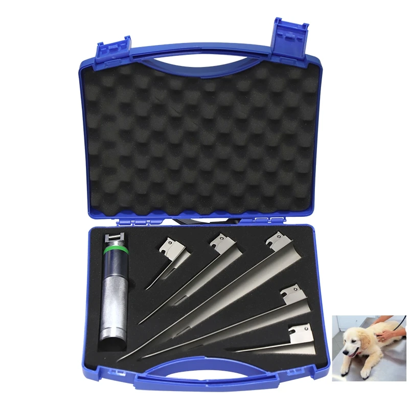 

Multi-functional 5pcs Different Size Laringoscopio Set Animal/Pet Laryngoscope Veterinary Anesthesia Laryngoscope