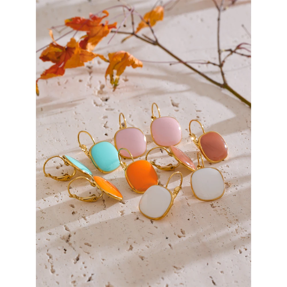 Yhpup Jewelry Stainless Steel Spring Earrings