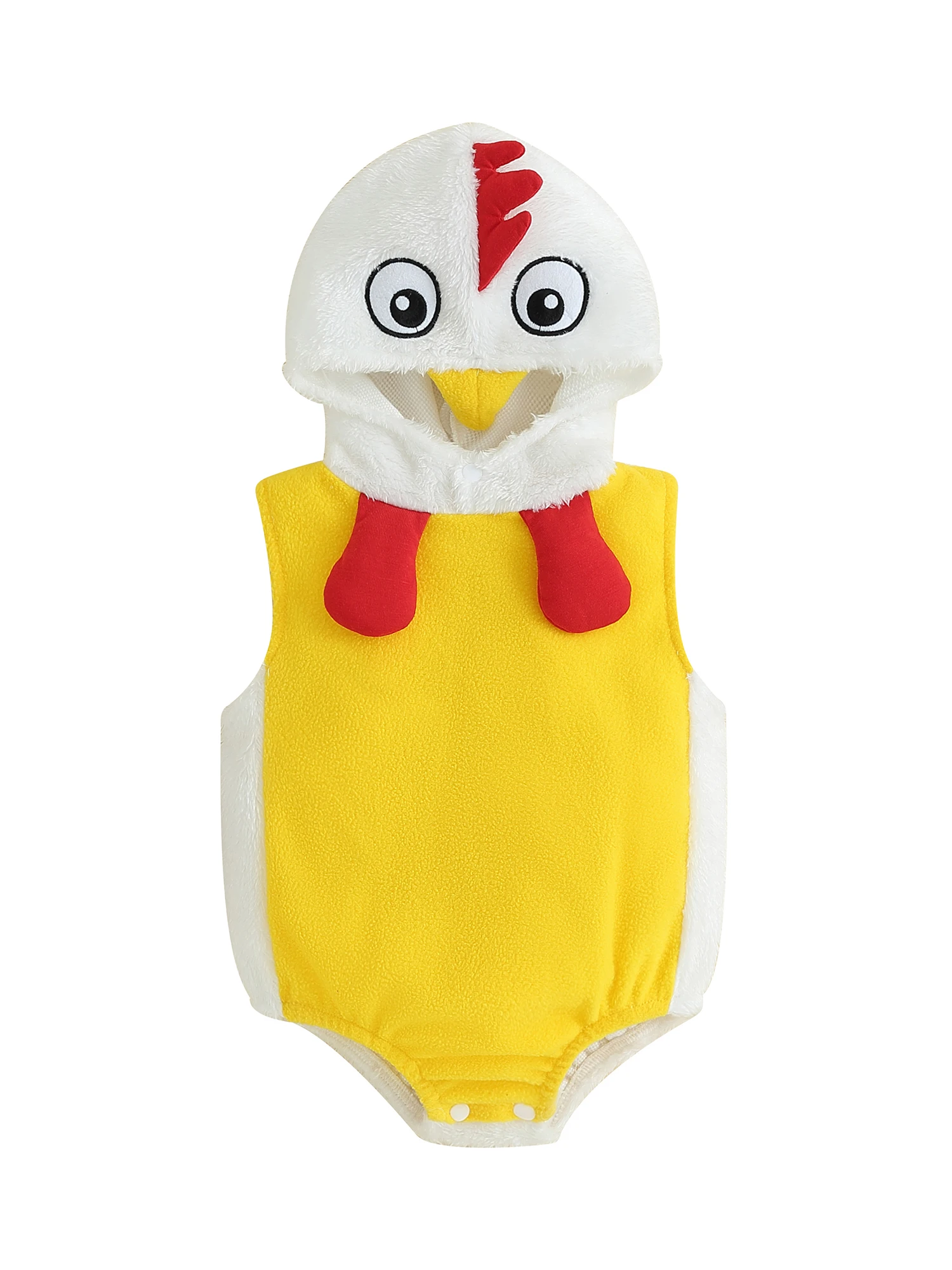 

Cute and Cozy Bunny Ear Hooded Jumpsuit for Newborns - Soft and Warm Infant Romper with Contrasting Colors