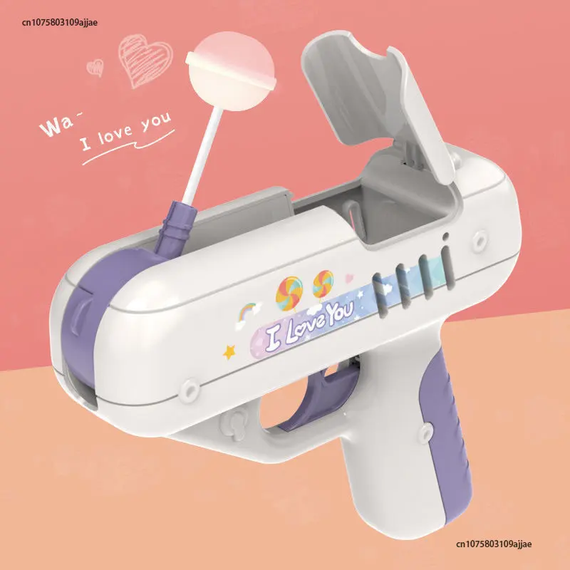 

Candy Gun Sugar Lollipop Gun Sweet Toys lollipop storage Toy for Children Adult I Love You for Girlfriends Light Toy