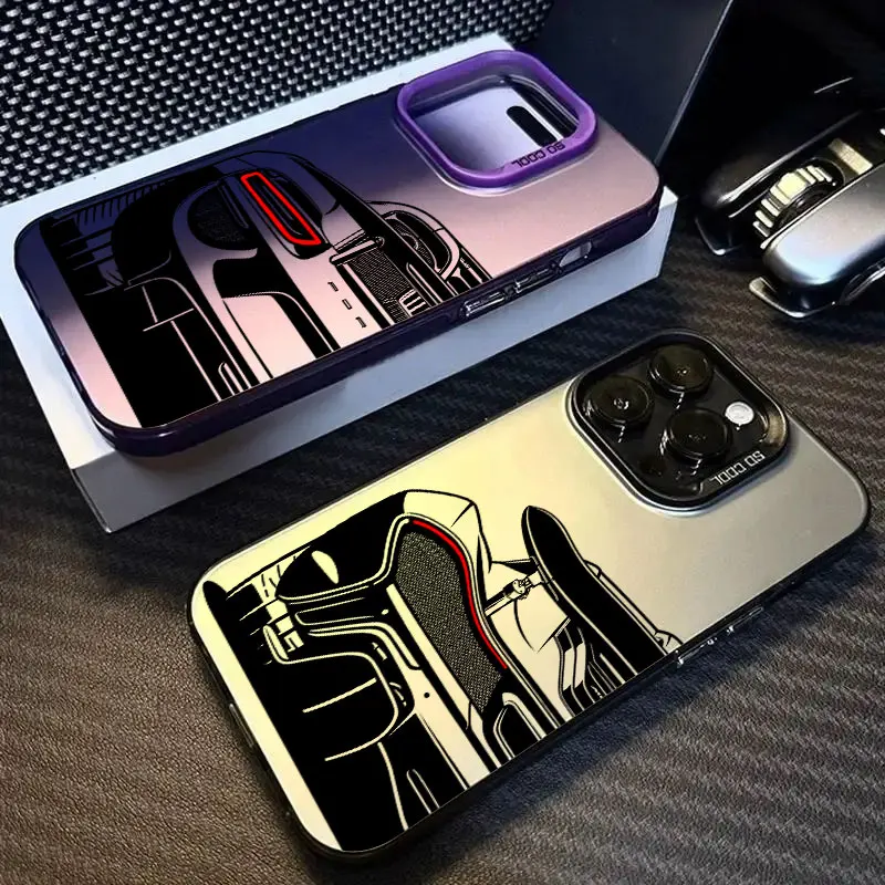Sleek Black Sports Car Matte Phone Case