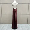Women's dress New lace patchwork suspender long dresses for summer 2025 Sexy backless party dresses sleeveless Evening dresses 4