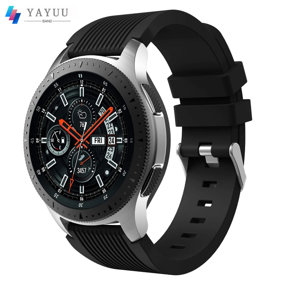 

YAYUU Band for Samsung Galaxy Watch 3 45mm/Galaxy Watch 46mm Bands/Gear S3 Frontier/Classic, 22mm Soft Silicone Replacement Band