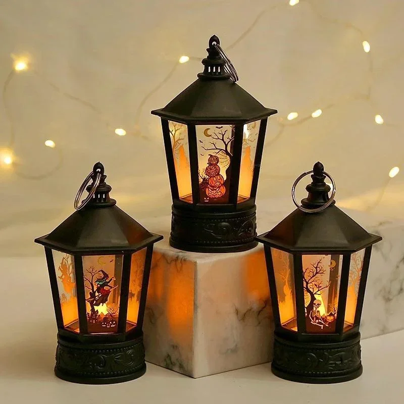 Halloween  Pumpkin Lights Horror Ghost Wind Lantern Christmas Lantern Light DIY Hanging Ornaments Party Atmosphere Home Decor