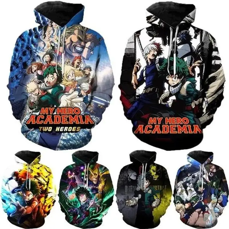 

My Hero Academia deku Anime Hoodie for Men 3D Midoriya Izuku Printed Hoodies Womens Clothing Harajuku Fashion Kids y2k Pullovers