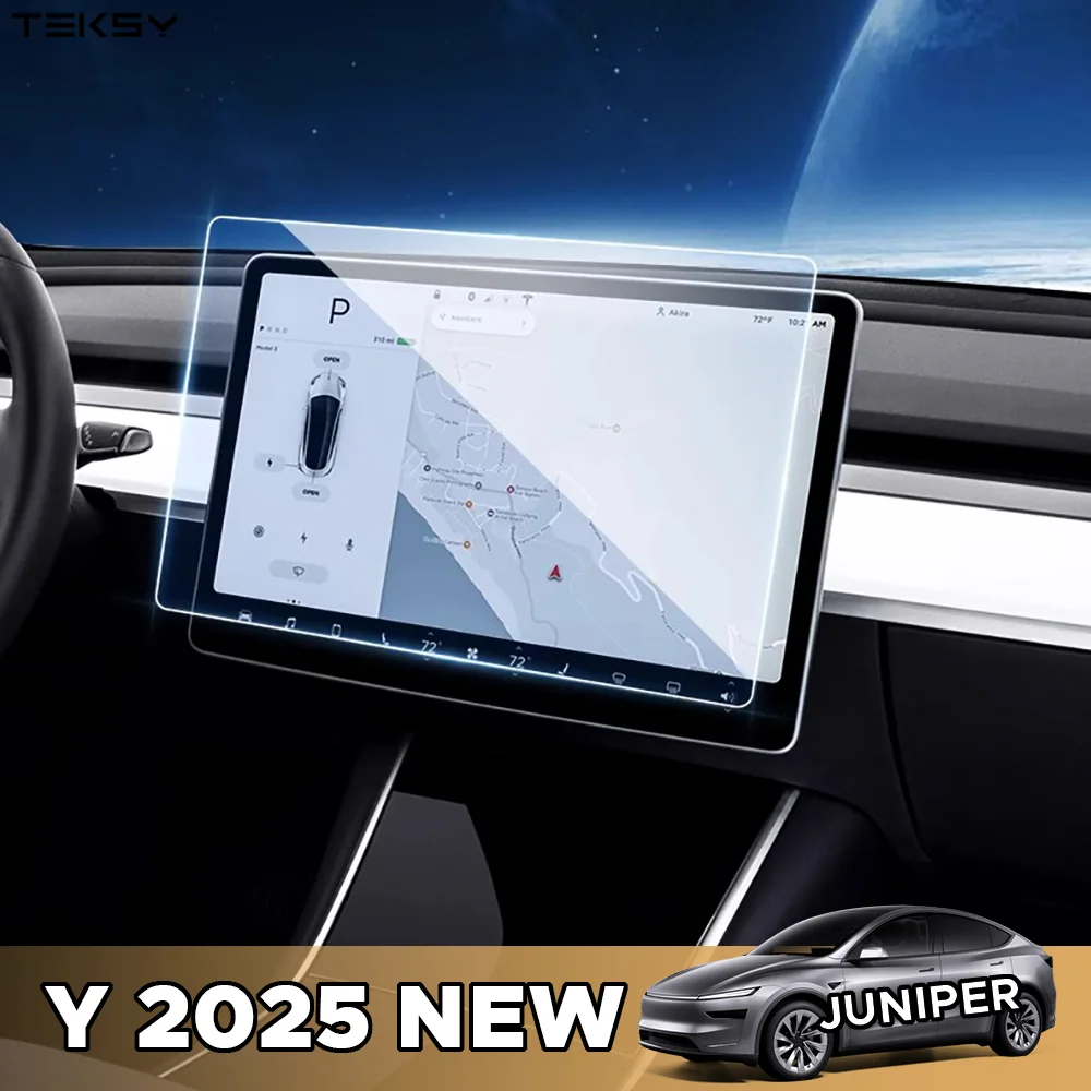 HD Gehärteter Glas-Displayschutz für Tesla Neues Modell Y Launch Juniper Zubehör 2025 2026 Zentraldisplay-Folie Blendschutz