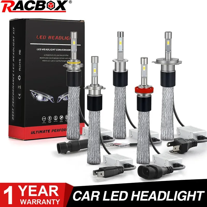 Car LED Headlight Bulb 100W 10000LM H1 H8 H9 H11 H4 9003 HB2 Hi/Lo Beam 12V 24V Auto Headlamp led car lights led lights led bulbs led headlights led car headlights car headlamps