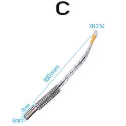 High-Performance Ceramic Cartridge Heater - Multiple Wattages for Precision Heating (C for Anycubi Mega S)
