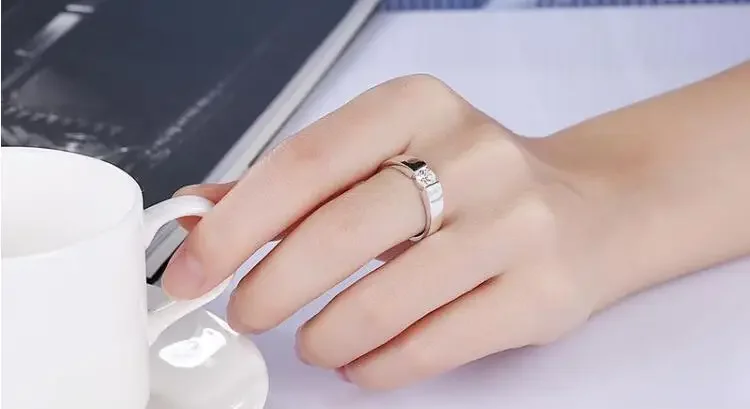 Charm 925 Sterling Silver Rings For Women Shining crystal size 7/8/9/10 Fashion Party Gifts engagement wedding Jewelry 2