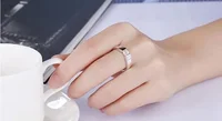 Charm 925 Sterling Silver Rings For Women Shining crystal size 7/8/9/10 Fashion Party Gifts engagement wedding Jewelry 2