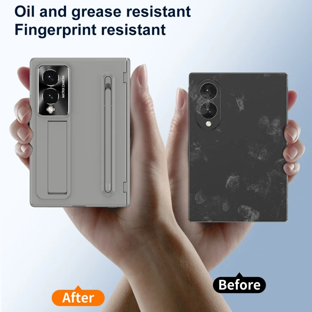 Enhanced Protective Case with Touch Pen, Glass Film, and Portable Stand - Trifold Design with Hinge Protection