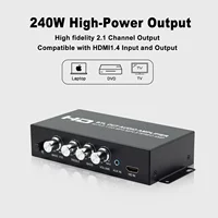 Wiistar 2.1 Channel HiFi Amplifier 80Wx2+80W Power HDMI RCA AUX Bluetooth Input Bass Treble Control Car Home Audio Power Amp 5