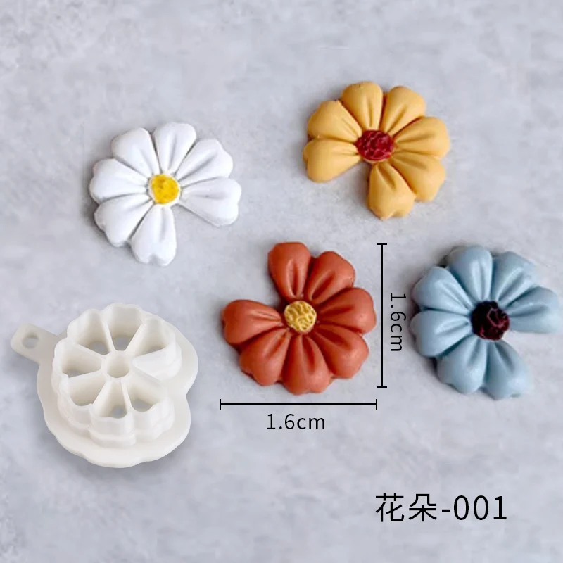Polymer Clay Cutter Mini Daisy Flower Earrings Jewelry Soft Pottery Cutting Mold Petals Embossing Clay Earring Cutter Mold