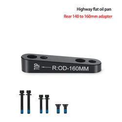 Enhanced Flat Mount Disc Brake Adapter - Reversible Front/Rear for 140mm and 160mm Rotors, Lightweight Aluminum Alloy (Rear)