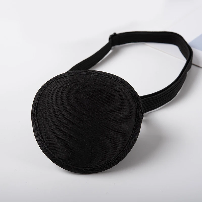 Pirate Eye Patch Unisex Black Single Eye Patch Eyepatch One Eye Washable Adjustable Concave Eye Patch Kid Pirate Cosplay Costume 4