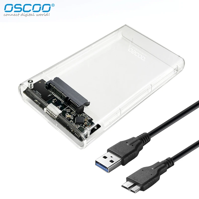 

OSCOO USB Hard Drive Box 3.0 HDD Enclosure 2.5inch Serial Port SATA SSD Hard Drive Case Mobile External HDD Case