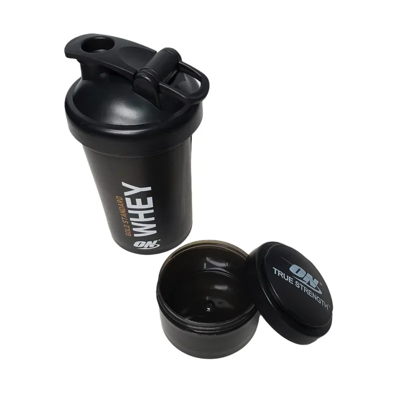 450ML Protein Powder Shake Cup with Ball Medicine Box Cup ON Fitness Large-capacity Plastic Cups Shaker Bottle Travel Bottle