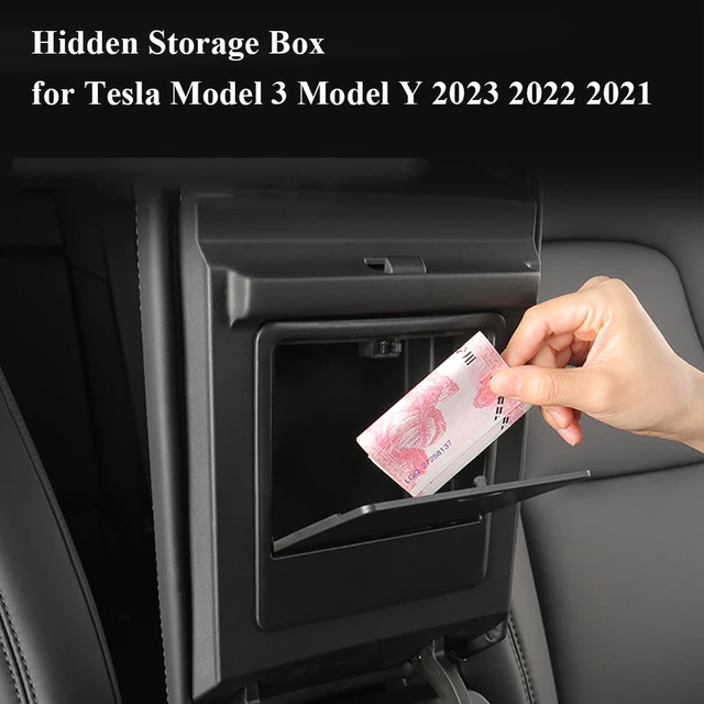 For Tesla Model 3/Y 2021-2023 Storage Box Center Armrest Hidden Box Cup  Holder Under Seat Interior Organizer Set Car Accessories - AliExpress