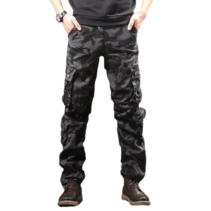 Stylish Men's Cargo Pants with Multiple Pockets, Made of Tough and Durable Cotton, Ideal for Outdoor Activities