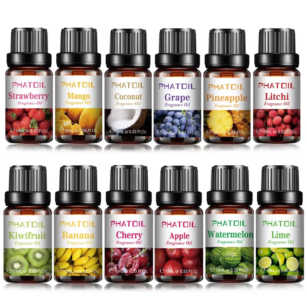 Fragrance Oil Passion Fruit Strawberry Mango Watermelon Coconut Flavoring Oil for Spa Soap Making 10ml