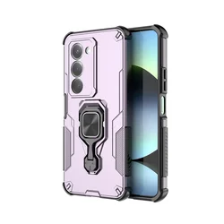 Xiaomi Redmi 15 Shockproof Armor Case with Ring Holder and Protective Back Cover for Redmi 15 4G  171.2mm (Purple)