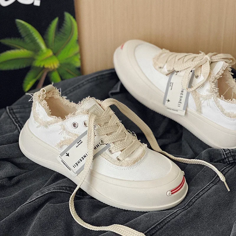 2025 New Shoes for Men Fashion Big Head Designer Sneakes Mens Canvas Skateboard Shoes Walking Chunky Sneakes Autumn Unisex Shoes 3