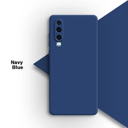 Premium Liquid Silicone Soft Back Cover - Sleek & Simple Design, Original Shell Protection - Huawei P20 Lite 2018 (Navy Blue)