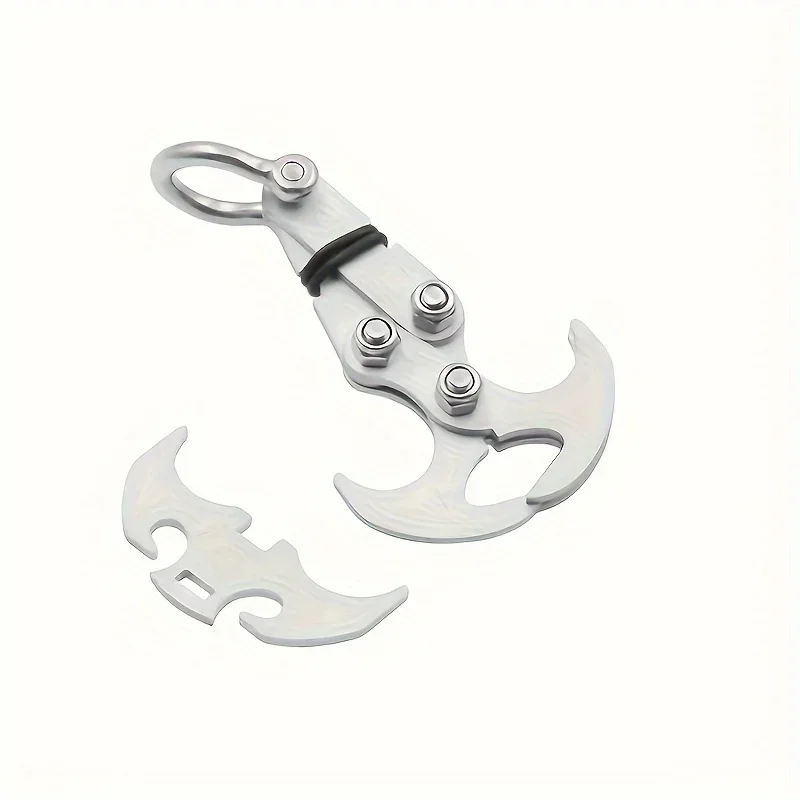 Folding Grappling Hook Stainless Steel Durable Deployment Versatility in Outdoor Adventures Emergency Tool for Hiking