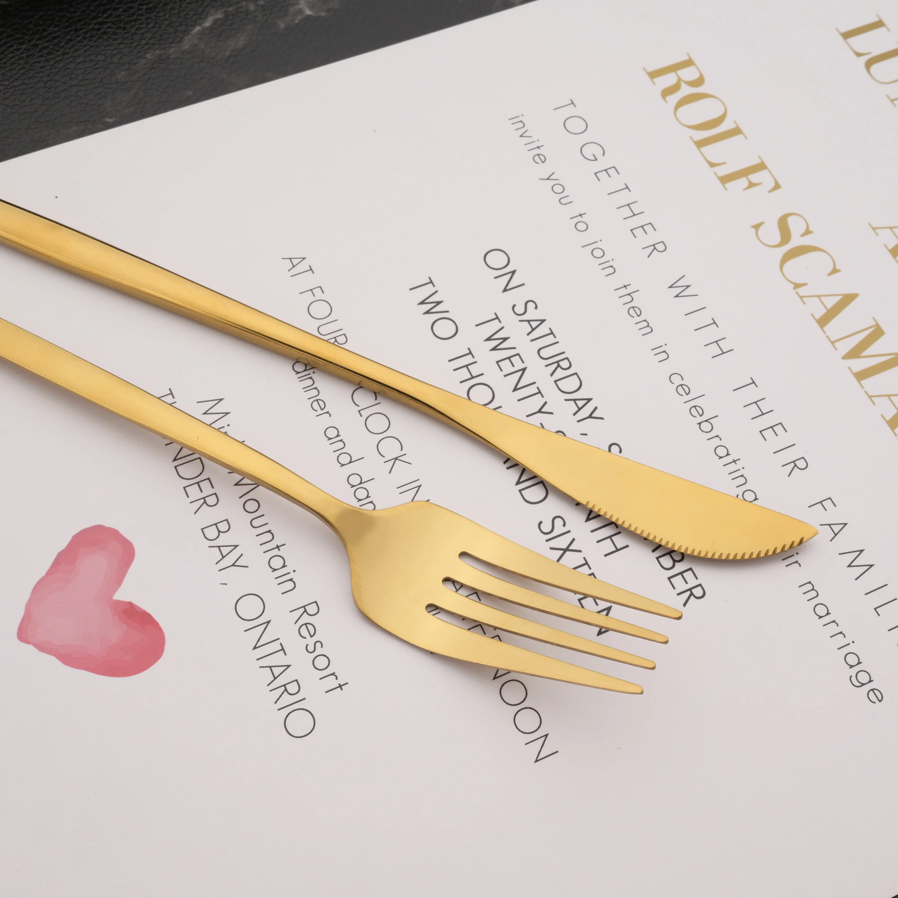 Mirror Stainless Steel Dinner Fork Set 6Pcs Cutlery Gold Silverware Kitchen Flatware Western Dinnerware Restaurant Table Forks