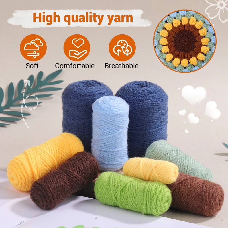 Crochet Kit Beginners Bag Crochet Craft Kniting Kits Yarn Hook Tools Supplies Video Tutorials