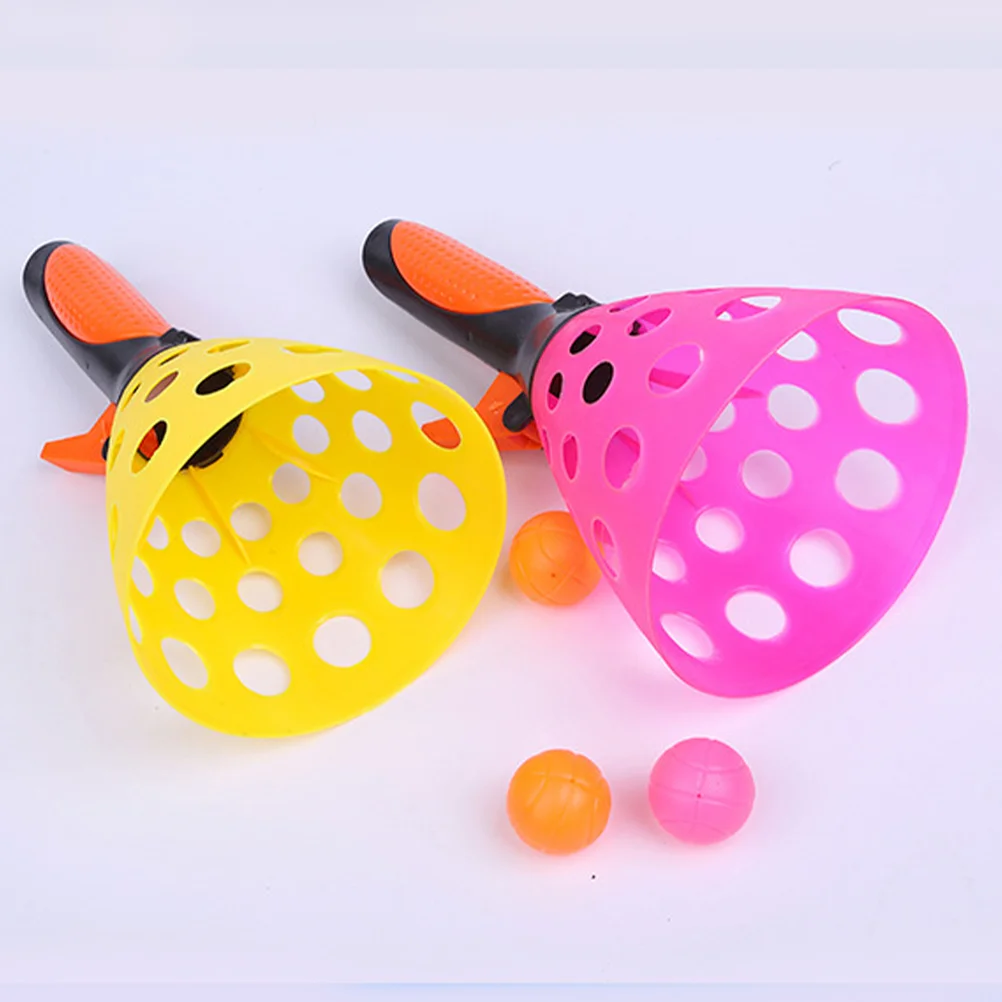 2 Pairs Launch and Catch Balls Game Children Launcher Parent-Child Interactive Play Activity for Kids Adults Outdoor Garden free shipping led fish kite flying trilobites factory kite for adults kite string line windsurfing papalote outdoor toys sport