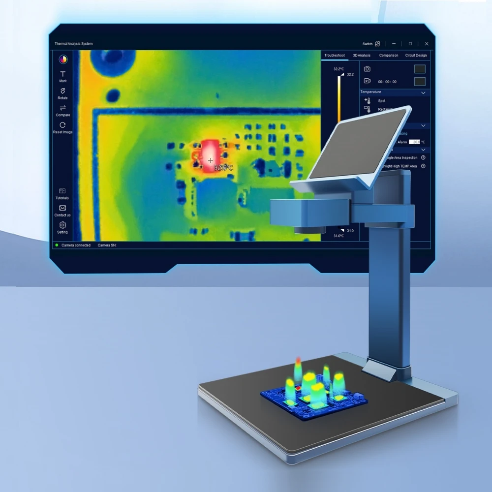 TOOLTOP Immagine 3D Termocamera a infrarossi 265*192 Sensore IR con obiettivo macro Telecamera termica PCB Osservazione del circuito del telefono cellulare - immagine 2