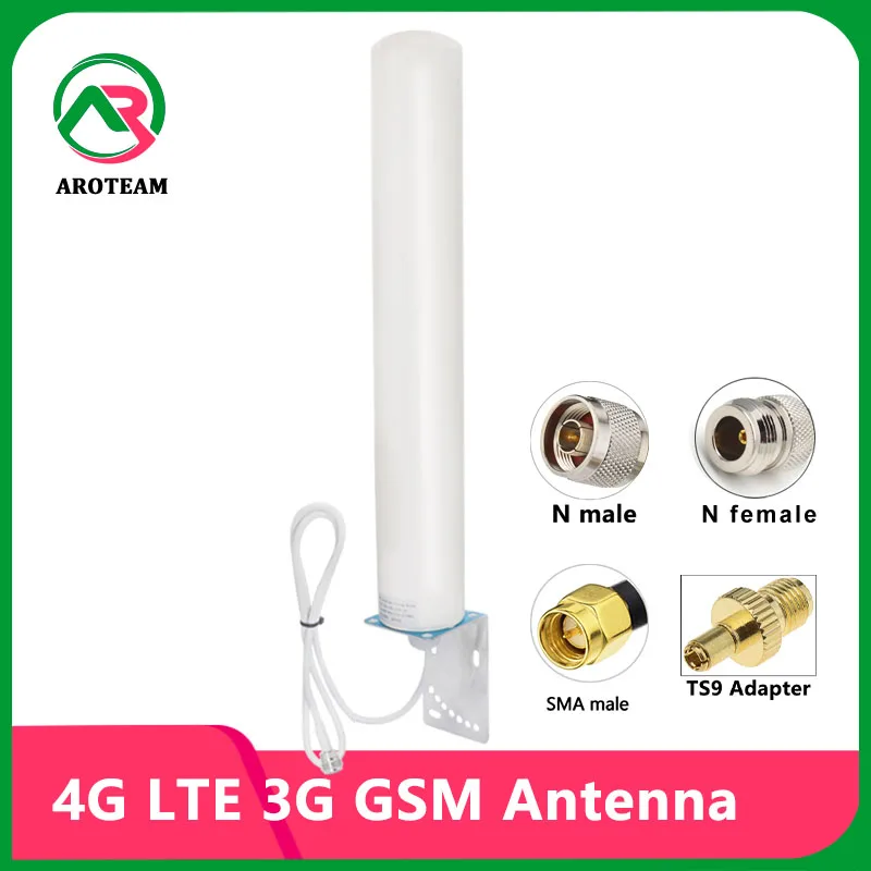 

TS9 SMA N Male 4G LTE 3G GSM 2G Omni Outdoor IP69 Waterproof Antenna High Gain 18dbi signal repeater Aerial