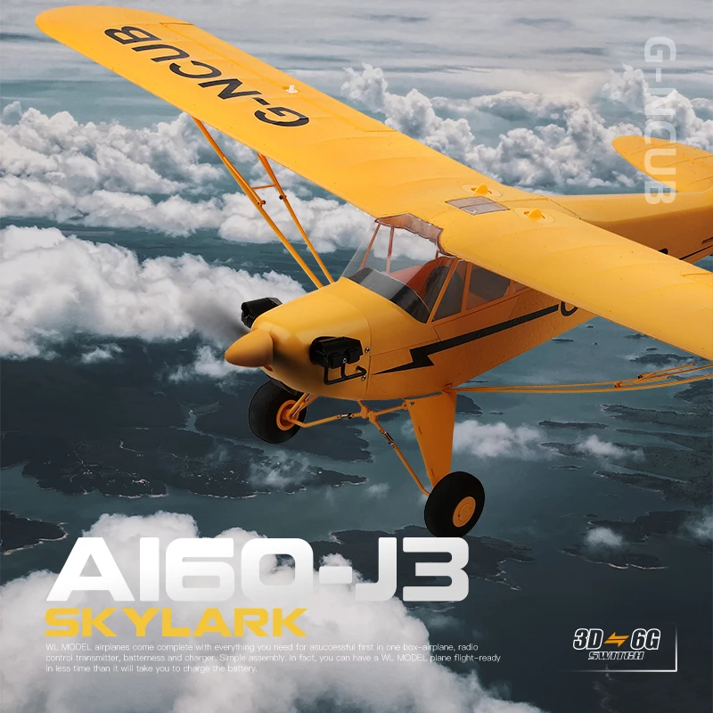 Détail du cockpit et des hélices de l'Avion RC WLtoys A160, modèle 2.4GHz 5CH
