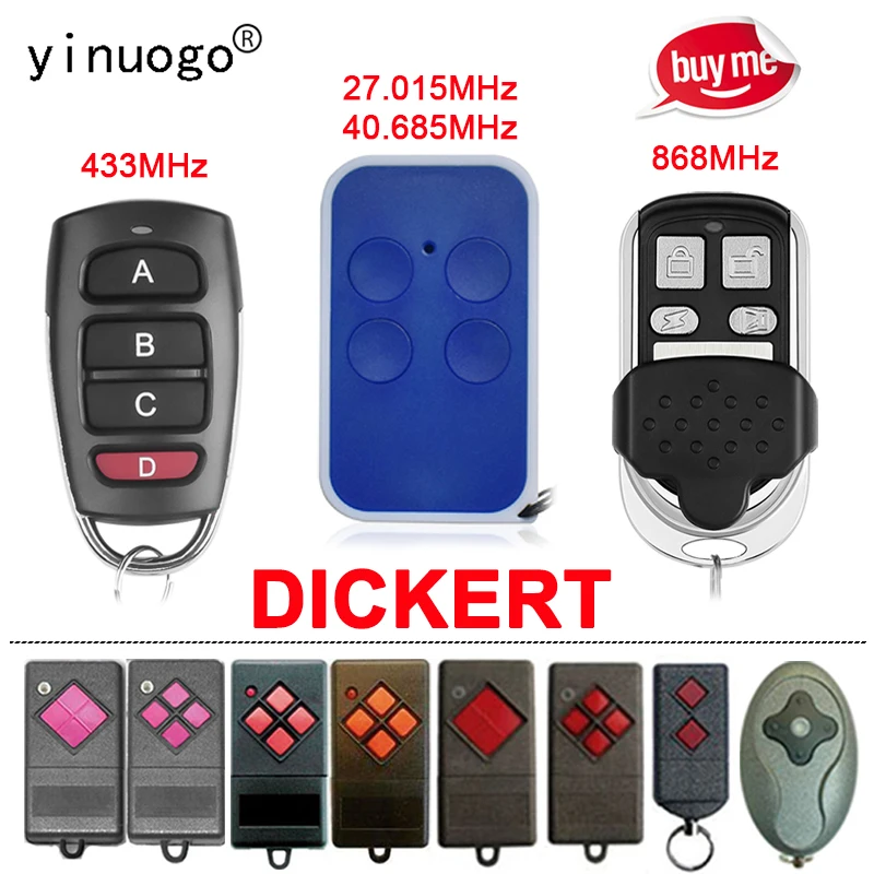 

DICKERT S5-868-AL S10-868-AL S20-868-AL HS-868 MAHS27 MAHS40 MAHS433 MAHS433-04 Пульт дистанционного управления 433 МГц 868 МГц 27,015 МГц 40,685 МГц