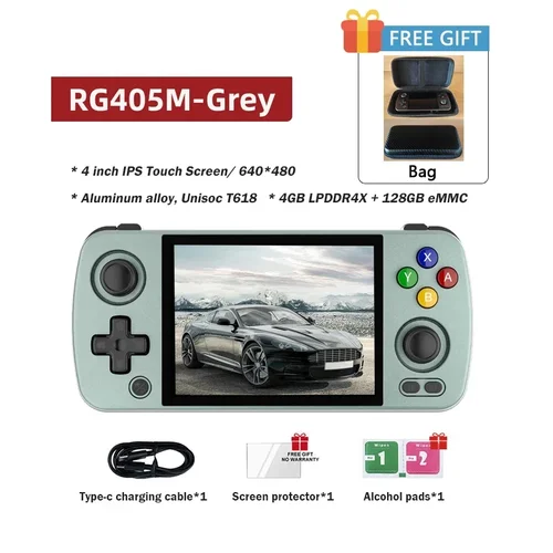 ANBERNIC 4 인치 IPS 터치 스크린, 안드로이드 12, UNISOC Tiger T618, CNC 알루미늄 핸드헬드 게임, 512G 60000 + 게임, 인기 제품, RG405M 7