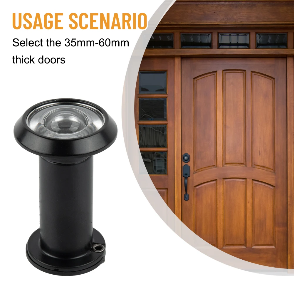 Door Viewer 200 Degree Wide Angle Peephole Security Door Adjustable Glass Lens Furniture Hardware Tools door peephole