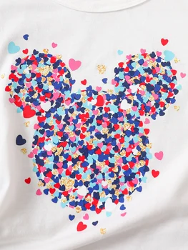 Summer toddler Girls' Clothing Sets Heart Print Short-Sleeved Tops Colorful hearts Tutu Skirt 2Pcs Outfits Valentine's Day Gift 5