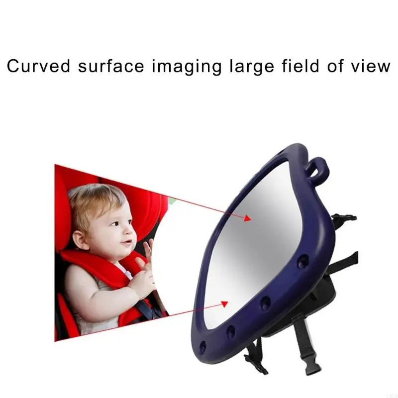 23GD 1 Set Rear Seats Baby Mirror with Adjustable Fixing Belt Buckle for Safe Driving