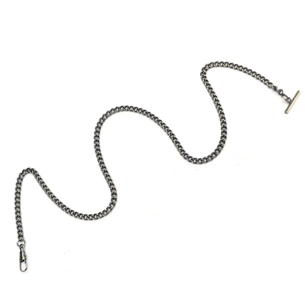 Elegant Vintage Gold-Plated Pocket Watch T-Bar Chain - 65cm