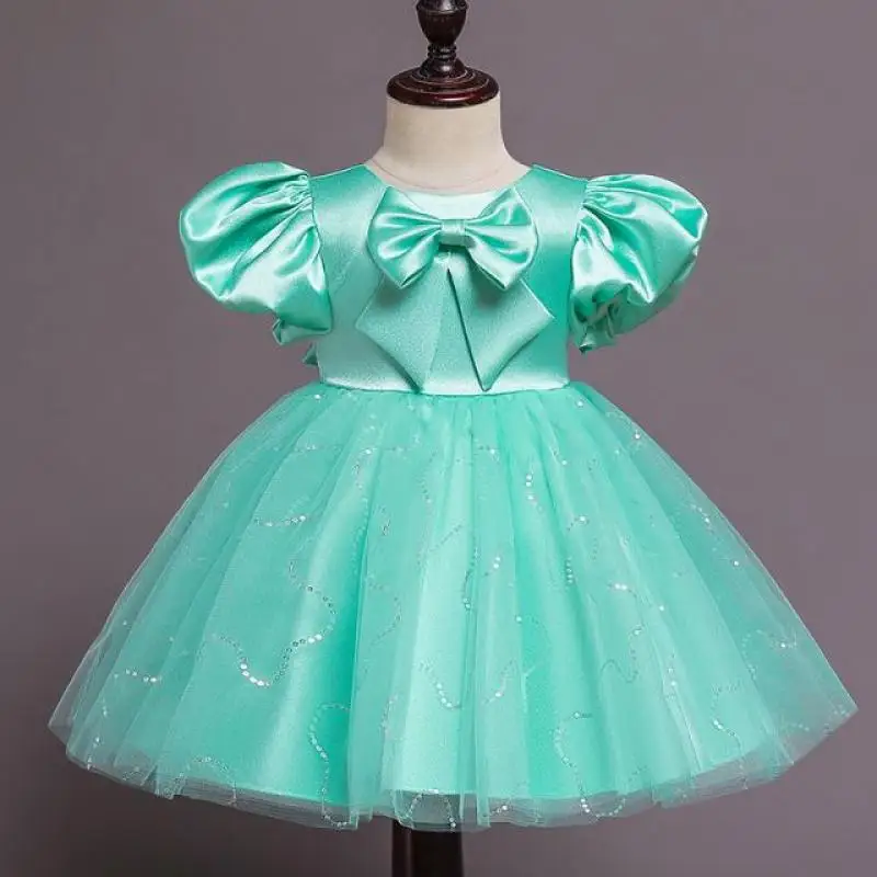 

Newborn Baby Girl Evening Dresses Sequin Tulle Princess Party Dresses for Weddings Toddler Infant Elegant Tutu Ball Gown 1-4 Yrs