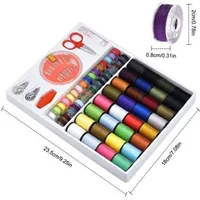 Kits de fils à coudre bobines 64 pièces, fils à coudre à la main, bobine en Polyester réutilisable, assortiment de fils pour la couture manuelle et à la Machine, bricolage 6