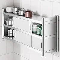 Modern Stainless Steel Kitchen Cabinets Wall-mounted Storage Cabinets Minimalist Multi-functional Home Hanging Kitchen Cabinet 1
